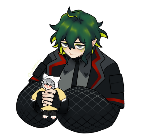 Cat Hold (Art by chaimeow_)